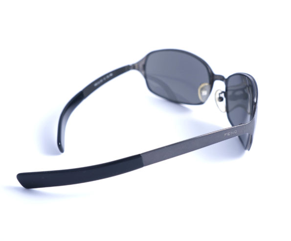 occhiali vintage uomo fendi SL7237 black frame front oval lenses